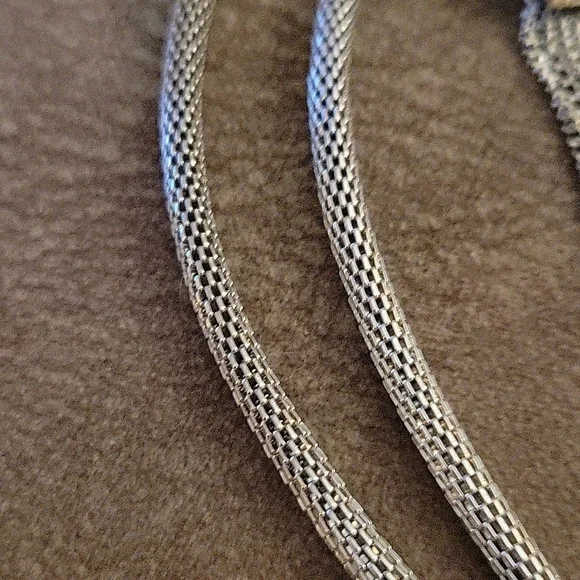 CATO Long Mesh Chain Ceramic Atomic Mod Tassel Lavalier Festival Necklace - Picture 5 of 6